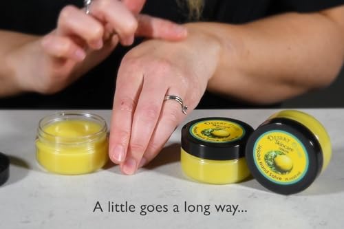 USDA Organic Lemon Jojoba Oil Hand Salve for Rich Conditioning (2 oz) | Over 50% Jojoba Oil with Beeswax & Avocado Oil – Rich Conditioning Balm for Dry Hands, Feet & Cuticles (60 g)