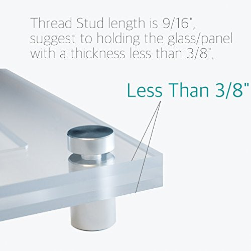 Lantee Sign Standoffs - 1/2" x 3/4" Glass Standoff Wall Mounts Screws Hardware Kit, Stainless Steel Standoff Bolts, 12x20mm, 20 Pcs - color: Silver, size: 1/2" x 3/4" / 12 x 20mm