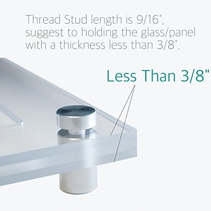 Lantee Sign Standoffs - 1/2" x 3/4" Glass Standoff Wall Mounts Screws Hardware Kit, Stainless Steel Standoff Bolts, 12x20mm, 20 Pcs - color: Silver, size: 1/2" x 3/4" / 12 x 20mm