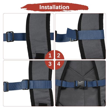 Backpack Chest Strap Adjustable Sternum Straps for Backpack Replacement & Hiking & Jogging - color: Navy Blue