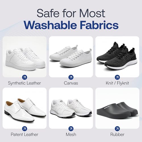 Shoe Cleaner Kit | Sneaker Cleaner (4 oz) with & Bristle Brush, Up to 100+ Washes, for All Washable Shoe Types