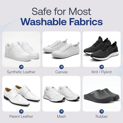 Shoe Cleaner Kit | Sneaker Cleaner (4 oz) with & Bristle Brush, Up to 100+ Washes, for All Washable Shoe Types