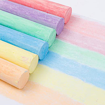 feela Jumbo Sidewalk Chalk, 72 Pack Non-Toxic Outdoor Chalk Set For Kids, 18 Colors