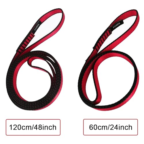FOSER 18mm Nylon Climbing Sling Runner, 23KN Nylon Rope,Apply to Rock Climbing, Mountaineering, Hiking, Downhill, Emergency Equipment, etc - color: Orange(1pcs)