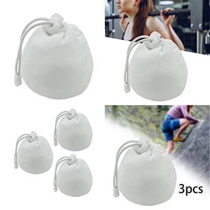 Chalk Bag Drawstring Pouch with Buckle, 4-Pack, Cloth Material for Weightlifting Climbing – 9x14cm (3.5x5.5in) Chalk Bag Pouch for Gym Sports Deadlifting
