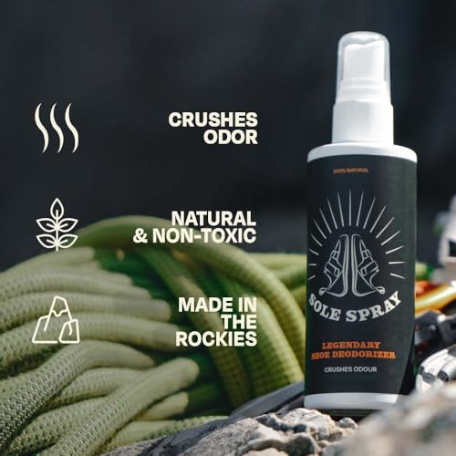 Extra Powerful — Natural Shoe Deodorizer Spray – Long-Lasting Freshness & Effective - Made in Canada - By Sonnie Trotter - Strong enough for stinky climbing shoes, strong enough for anything else