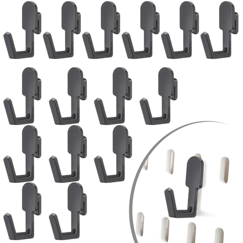 CroBlissful 15 Sets Pegboard Hook Hanging Compatible with IKEA Skadis Organizer Accessories, Hook Accessories Compatible with IKEA, Pegboard Hooks for Garage Home Office Indoor Storage Supply (Black) - color: Black