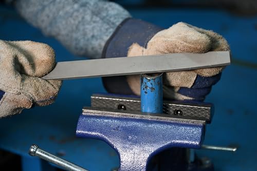 Century Drill & Tool 4054 Mill Bastard Hand File, 12” | Single cut, single-cut teeth, sharpening & smoothing, flat surface finishing, high carbon steel - size: 12 Inch