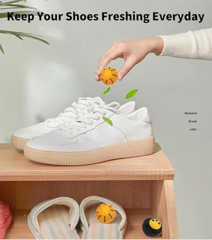 Shoe Deodorizer Odor Eliminator Ball -Sneaker Deodorizers balls Car Air Fresheners Odor Eaters for Shoes, Gym Bags, Closet and Locker 6 Pack (Cool Black Linen)