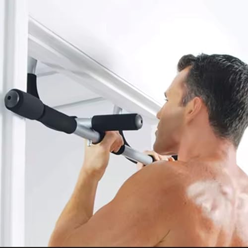 SteelCrush Pull Up Bar for Doorway – No Screws, No Damage Door Frame Chin Up Bar for Apartments & Renters, Multi-Grip Upper Body Workout, Fits 27–36" Doorways, 330 lbs Capacity