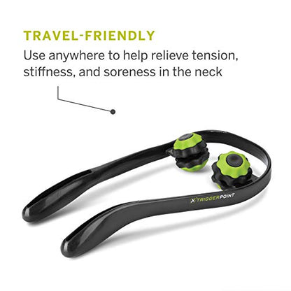 TRIGGERPOINT Performance Neck Tension Roller, Ergonomic Handle, Black