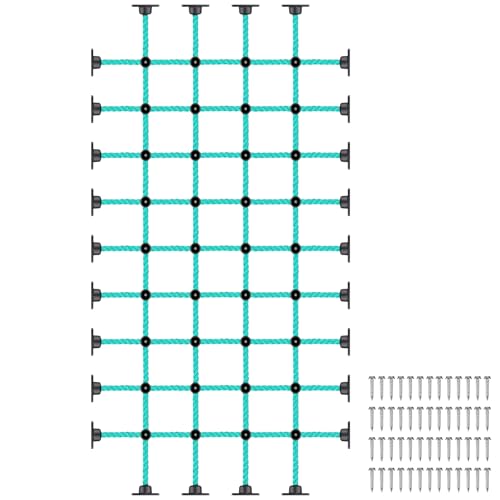 Climbing Net for Kids with Installation Base for 36" × 72" Wooden Frames, 1000 lbs Capacity Cargo Climbing Net Ladder for Playgrounds, Treehouses, Swing Sets & Outdoor Obstacle Courses - color: 36" X 72"