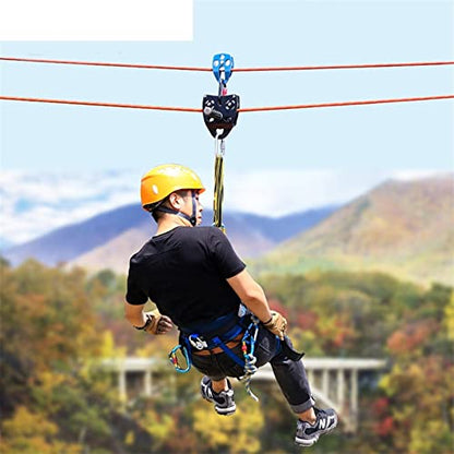 Pulleys Professional Rock Climbing Mountaineering Cable Rope Pulley with Handle Grip