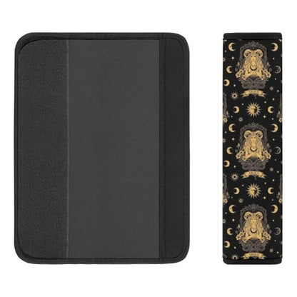2 Pack Witchy Gothic Tarot Moon Constellation Aries Zodiac Car Seat Straps Shoulder Pads Universal Fit Neck Strap Covers for Adults and Children, All Vehicles, Pressure Relief - color: Pattern 1239