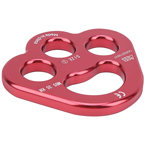 aqxreight Rope 3 Holes Force Rigging Plate Divider Finger Force Clim EquipmentBlack Each and of The Rigging Plate Minimize Wear and 3 Holes Rigging PlateRigging Plate Divider Plate3 - color: Wine Red