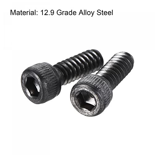 uxcell #6-32x3/8" Hex Socket Head Cap Screw Bolts 12.9 Grade Alloy Steel 25pcs - size: #6-32x3/8"