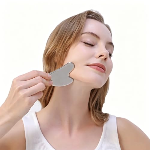 BYYDDIY Stainless Steel Gua Sha Facial Tools, Metal Gua Sha for Face,Tighten Skin Massage, Guasha Beauty Tool for Body Eyes (W.F-s.S) - style: W.F-s.S