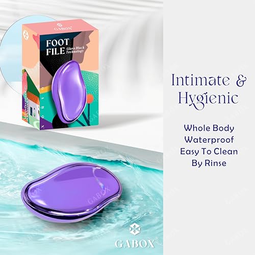 GABOX Nano Glass Pro Foot File, Feet Callus Remover, Dead Skin Exfoliator | Heel & Foot Scrubber, Pedicure SPA Tool for Women & Men, Removedor de Callos en Los Pies, Crystal Purple - style: Crystal Purple