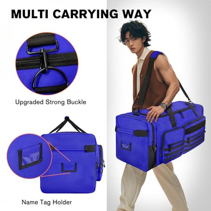 Goloni 130L Heavy Duty Large Duffle Equipment Bag,Catchers Gear Bag with Shoe Compartment,Baseball Duffle Bag - color: Blue
