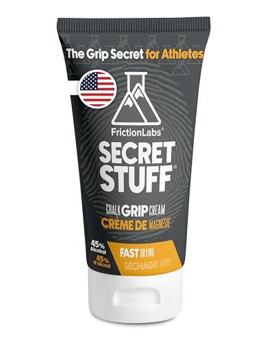 Friction Labs Secret Stuff Quick Grip Liquid Chalk | Made in USA, Skin Friendly, Rock Climbing, Weightlifting, Gym, Tennis, Trusted by 100+ Pro Athletes, 75 mL - style: Original - With Alcohol