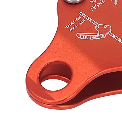 Bnineteenteam Climbing Rope Grab Aluminum Alloy Self Locking Stopper for Outdoor Mountaineering and Rock Climbing, 1 Pack - color: Orange