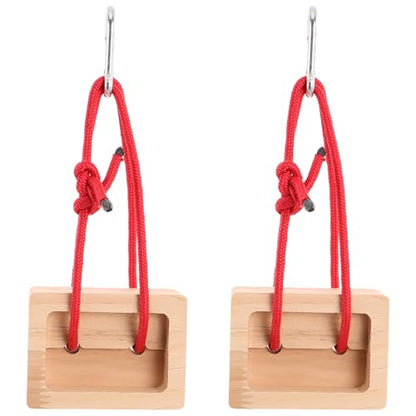 FAVOMOTO 2pcs Portable Wooden Rock Climbing Fingerboard Hangboard Training Board for Grip Strength Enhancement Indoor Outdoor Climbing Training Equipment
