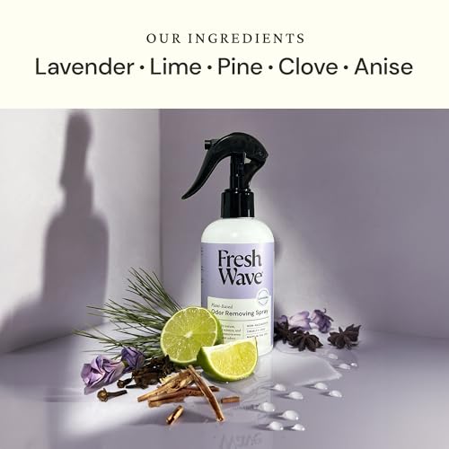 Fresh Wave Lavender Scent Odor Removing Spray, 8 fl. oz. | Pack of 4 | Odor Absorber for Home, Furniture, Fabrics & Trash | Safer Odor Relief - size: 8 Fl Oz (Pack of 4)
