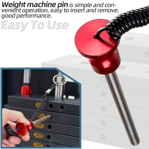 Universal Weight Stack Pin Magnetic for Commercial Gym or Home Gym Club | Heavy Duty Magnetic Weight Stack Pin, Universal Gym Weight Pin Insert with Pull Rope for Plate Apertures Above 10.5 mm