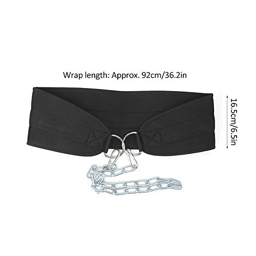 Duty Weighted Dip Belt for Pull Ups Dips Leather Finished Nylon Belt with Dual Steel Rings Fit for Men and Women Gym Strength Training Equipment
