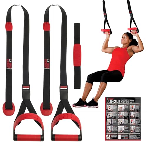 Lifeline Jungle Gym XT Body Weight Suspension Trainer System – Patented Split Anchor, Full-Body Workout, Lightweight Home Suspension Training Kit for Home Gym, Workout Equipment - size: One Size