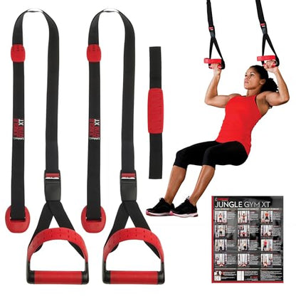 Lifeline Jungle Gym XT Body Weight Suspension Trainer System – Patented Split Anchor, Full-Body Workout, Lightweight Home Suspension Training Kit for Home Gym, Workout Equipment - size: One Size