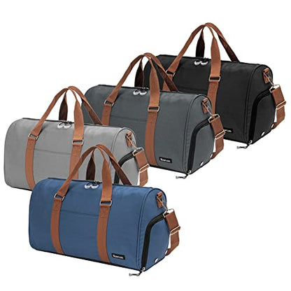 Sports Gym Bag with Shoe Compartment&Wet Pocket,Travel Duffel bag,Weekend Bag,Workout Bag Suitable for Men and Women - color: grey