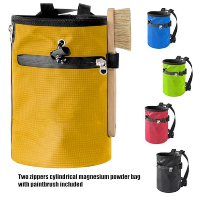 Rock Climbing Chalk Bag with Brush Magnesia Pouches Bouldering Chalk Bucket Storage Bag for Weight Liftings Climbing Rock - color: A