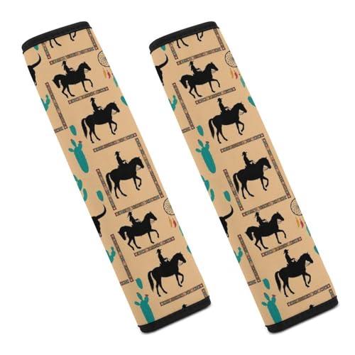 2 Piece Western Cowboy Aztec Tribal Southwestern Native Seat Belt Shoulder Pad Universal Soft And Comfortable Automotive Seat Belt Protector for Elderly Support, Most Cars, Comfortable Driving - color: Pattern 416