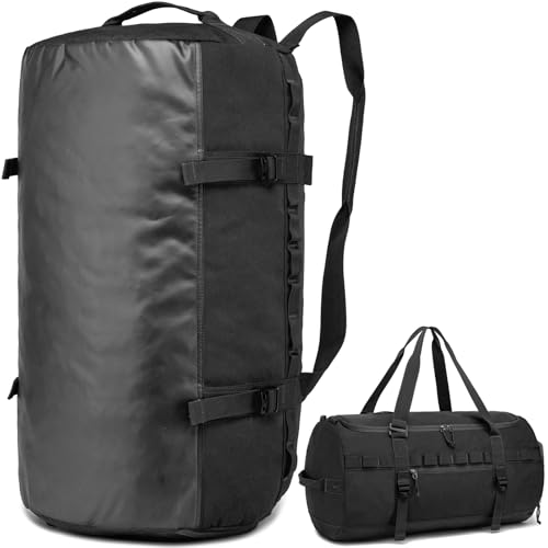 Lyweem Travel Duffel Bag for Men Duffle Bag Large Size for Women Weekender Overnight with Shoes Compartment Multifunctional Gym Bags for Men, Black - color: Tactical-Black