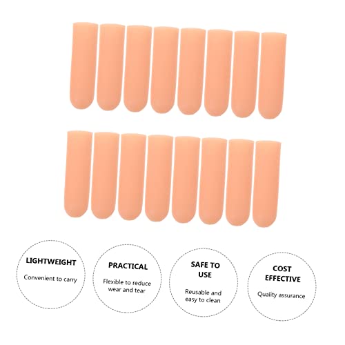 Silicone Finger Sleeve Protectors 8 Pairs Reusable Anti-Cutting Finger Covers for Protection for Athletes and Craftsmen