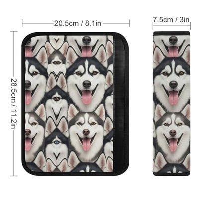 2 Pack Husky Dog Art Seat Belt Shoulder Pad Universal Soft and Comfortable Shoulder Protector for Kids, Most Cars, Pressure Relief - color: Pattern 752