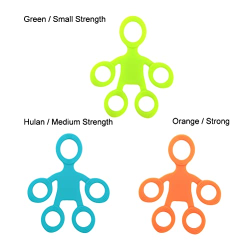3pcs Finger Stretcher Exerciser, 3 Levels Hand Grip Strengthener, Hand 3 Strengthener Exerciser,Forearm Trainer Silicone Rings for Muscle Rehabilitation Band Fitness Expander (A)