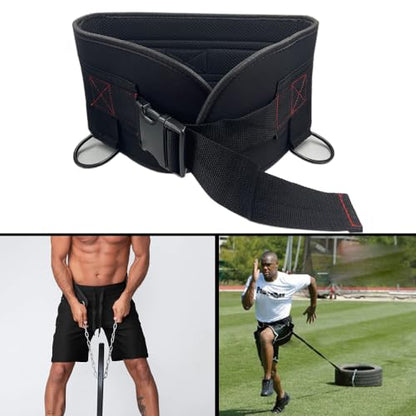 LOOEEL Weightlifting Belt,Adjustable Waist Dip Belt with Chain Strap,Pull Up.Deep Squat Weight-Bearing Straps are Used to Enhance Strength Training and are Suitable for Home and Gym Training.