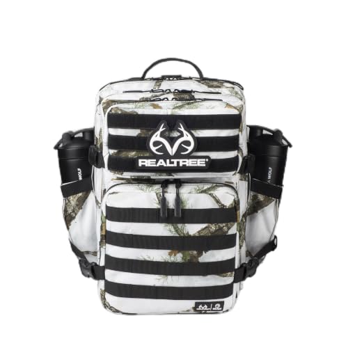 WOLFpak 35L Athletic Gym Backpack - Durable 1000D Waterproof Oxford Material with MOLLE Webbing, Laptop Pocket - color: Realtree Apx Snow