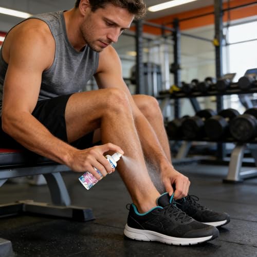 Shoe Deodorizer Spray 100ml Shoe Smell Eliminator Spray | Footwear Odor Removal Mist for Travel Hiking Home Tennis Leather Fabric Canvas Sneaker