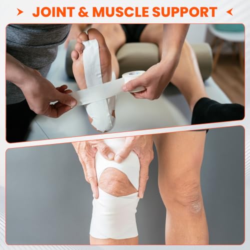 16 Pack Athletic Tape, White Sports Tape for Wrist Ankle Protection, Sports Tape Athletic No Sticky Residue, Easy to Tear Gymnastics Tape for Soccer, Football, Training Supplies (1.5" x 160 Yards) - size: 16P