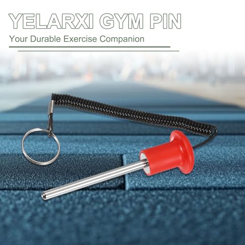 Gym Pin Weight Stack Pin Strength Training Lifting Equipment Replacement with Pull Rope Fitting for Home Gym - color: Red, size: 0.4 x 4.1 Inch