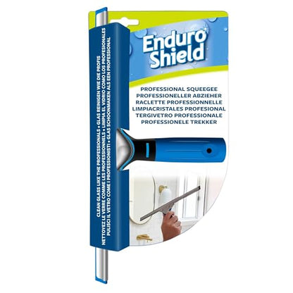 EnduroShield Professional Window Squeegee - 10 & 14 Inch Blades | Premium Silicone Blades | Streak-Free Results | Ergonomic Handle | Professional Grade - size: Single: Professional Squeegee