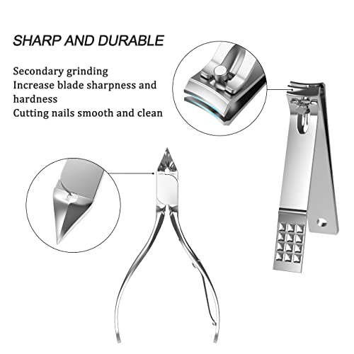 Professional Manicure and Pedicure Kit, 12-Piece Premium Grooming Set with Nail Clippers, Facial Care Tools, and Luxurious Travel Case for Men and Women - color: Nail Clippers 12pcs