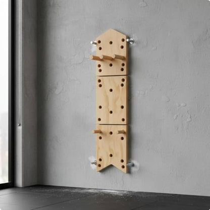 Climbing Board Wooden Pegboard Strength Training Upper Body Workout Smooth Polished Surface Design Suitable for Home or Garage Use - style: Style A