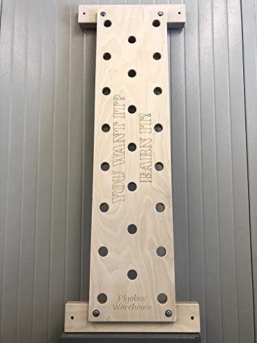 12"x48" Climbing Pegboard. Custom Engraving Options! Includes 18" mounting Brackets for Wall Studs.
