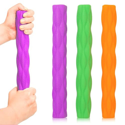 DICYWUDI Flex Therapy Bar and Grip Strength Trainers set, Physical Therapy & Resistance Bar for Golfers Elbow, Tendinitis, Wrist,Forearms Pain, Improve Grip Strength and Relieve Pain - color: Purple/Green/Orange-MH