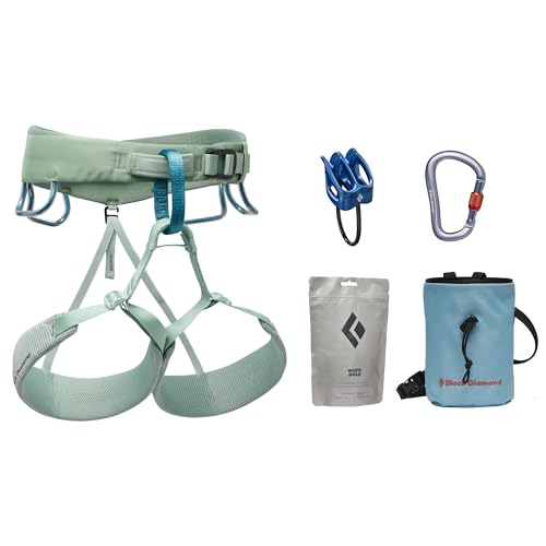 BLACK DIAMOND Women's Momentum Rock Climbing Harness, Adjustable Loops - color: Desert Sage Package 1.0, size: XS (26-29" Waist)