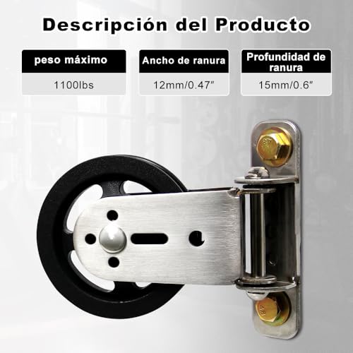 CNQLIS Gym Pulley Blocks,3.46in/90mm Wall Mount Fixed Pulley Wheel Rotation 180 Degree,Heavy Duty Swivel Pulley for LAT Pulley System,for Gym Pulley System, Gym Equipment, DIY Home Projects - size: 3.46”